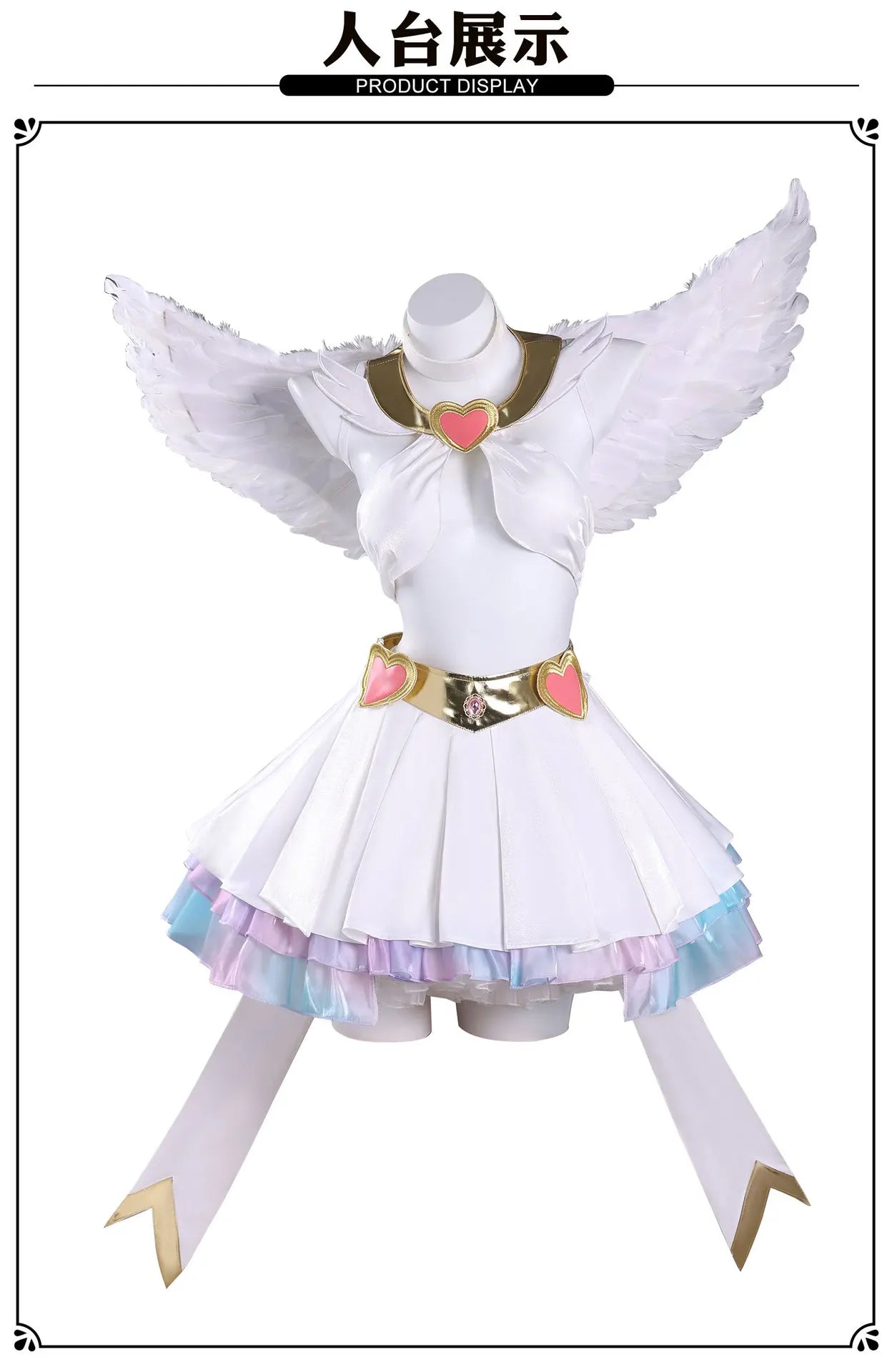 Anime New Panty Stocking with Garterbelt Pantiel Cosplay Costume Panty Anarchy Angel Skirt Wings Halloween Party for Women Girls