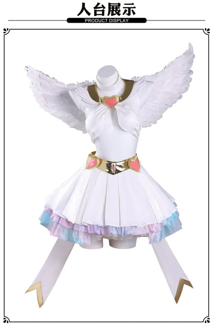 Anime New Panty Stocking with Garterbelt Pantiel Cosplay Costume Panty Anarchy Angel Skirt Wings Halloween Party for Women Girls