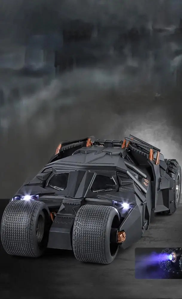 1:18 Batmobile Tumbler Alloy Metal Car Diecast Toy Vehicle Car Model Sound & Light Slide Spray Truck Toys For Kids  Gift Birthda