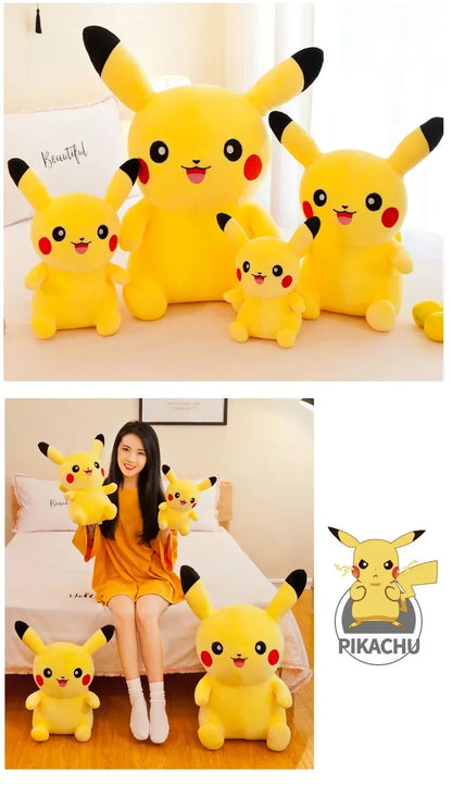 25/30/40/70CM Big Size Pokemon Pikachu Plush Cartoon Animal Stuffed Toys Kawaii Ornament Cushion Plushies Children Toy Gift