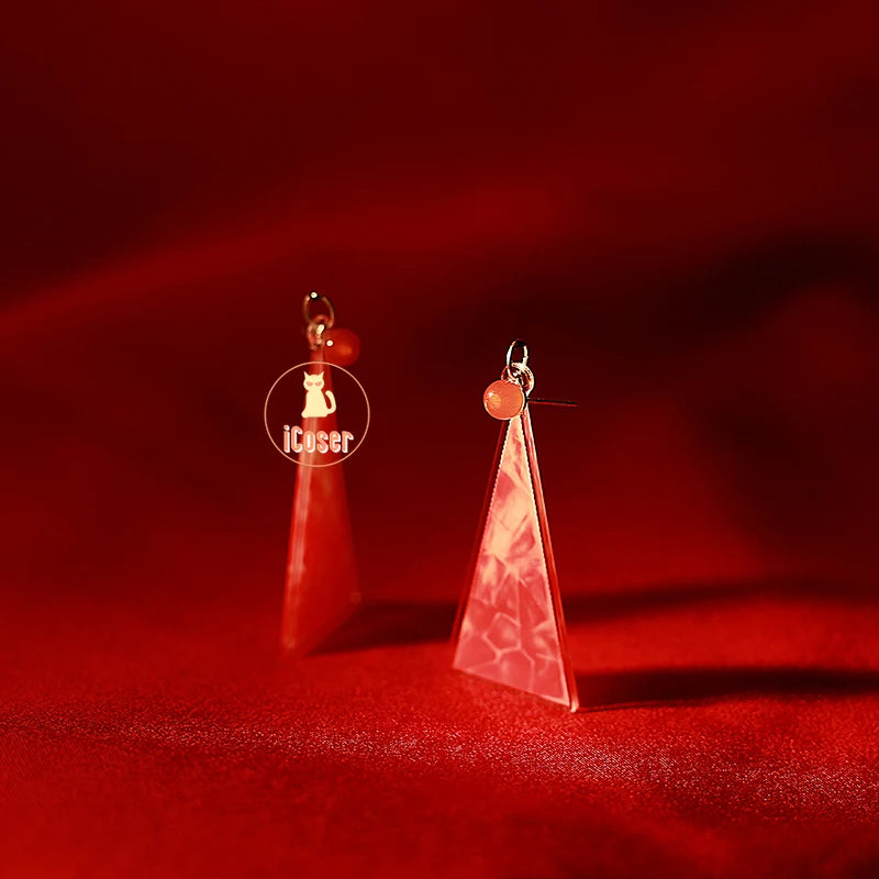 Scarlet El Vandimion Cosplay Costume Wig Red Dress Anime May I Ask for One Final Thing Ice Rose Earrings Women Girls Role Play