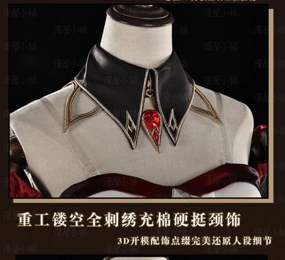 Genshin Impact Sandrone Cosplay Costume Wig Marionette Dress Uniform Eleven Fatui Harbingers Halloween Party Women Girls Props