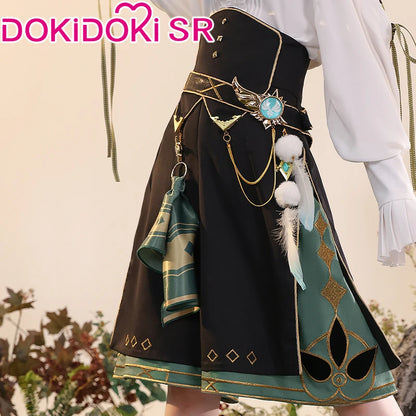 IN STOCK Venti Doujin Cosplay Costume Game Genshin Impact Cosplay DokiDoki-SR Venti Barbatos Cosplay Wig Genshin Impact Costume