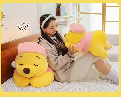 35CM-80CM New Disney Winnie The Pooh Plush Toy Cute Cartoon Bear Stuffed Doll Soft Anime Pillow Kawaii Souvenir Birthday Gift