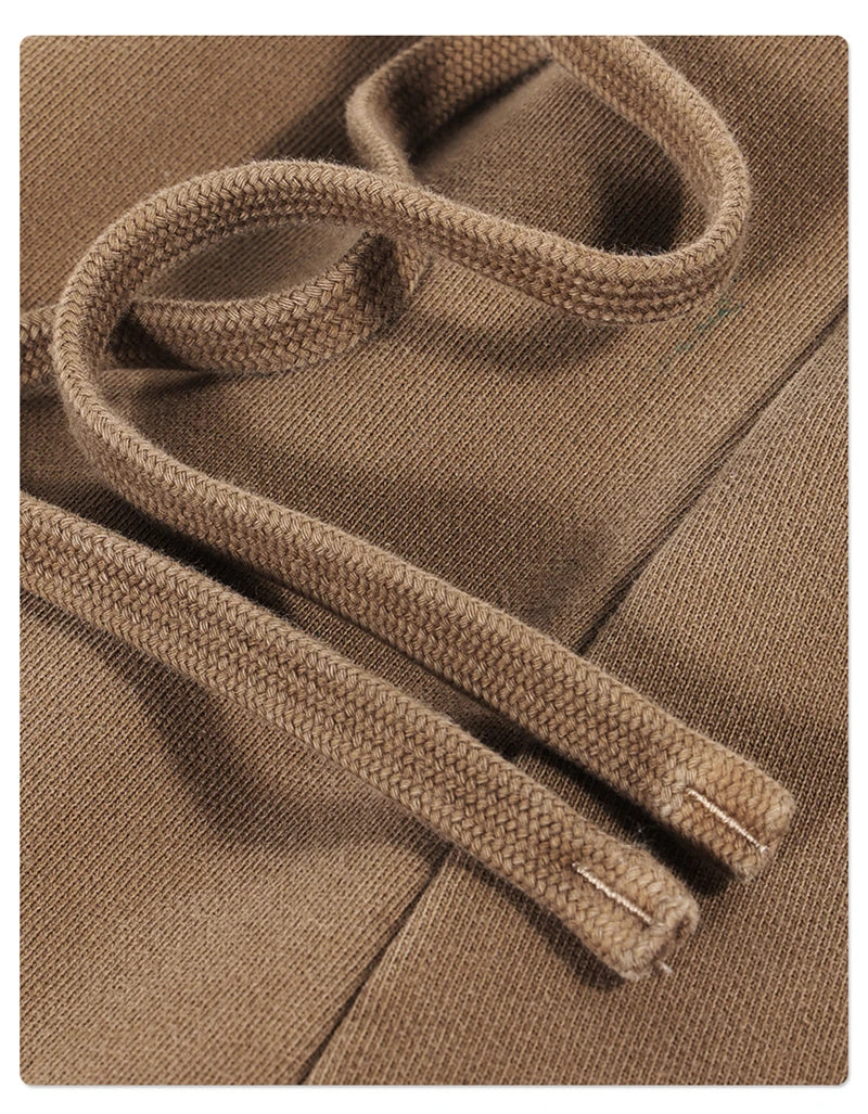 ZODF Retro Autumn Washed Loose Edge 430gsm Cotton Pants For Man Unisex Distressed Old Money Straight Patchwork Trousers HY1105