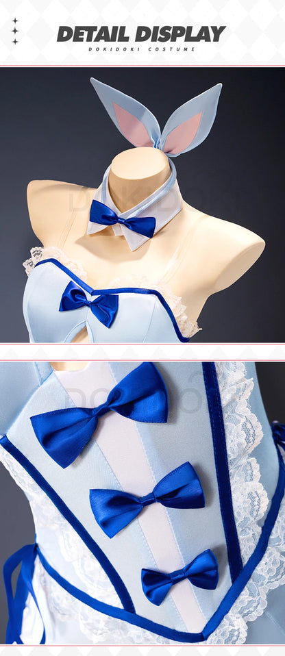 IN STOCK Kitagawa Marin Cosplay Costume Anime Cosplay DokiDoki-N Blue Bunny Girl Costume Marin Sexy Dress Rabbit Ears