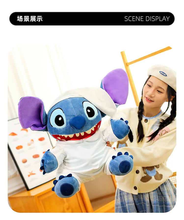 40/50/70cm Super Big Size Pajamas Stitch Disney Anime Plush Stuffed Doll Kawaii Room Decor Lilo & Stitch Plushies Holiday Gift
