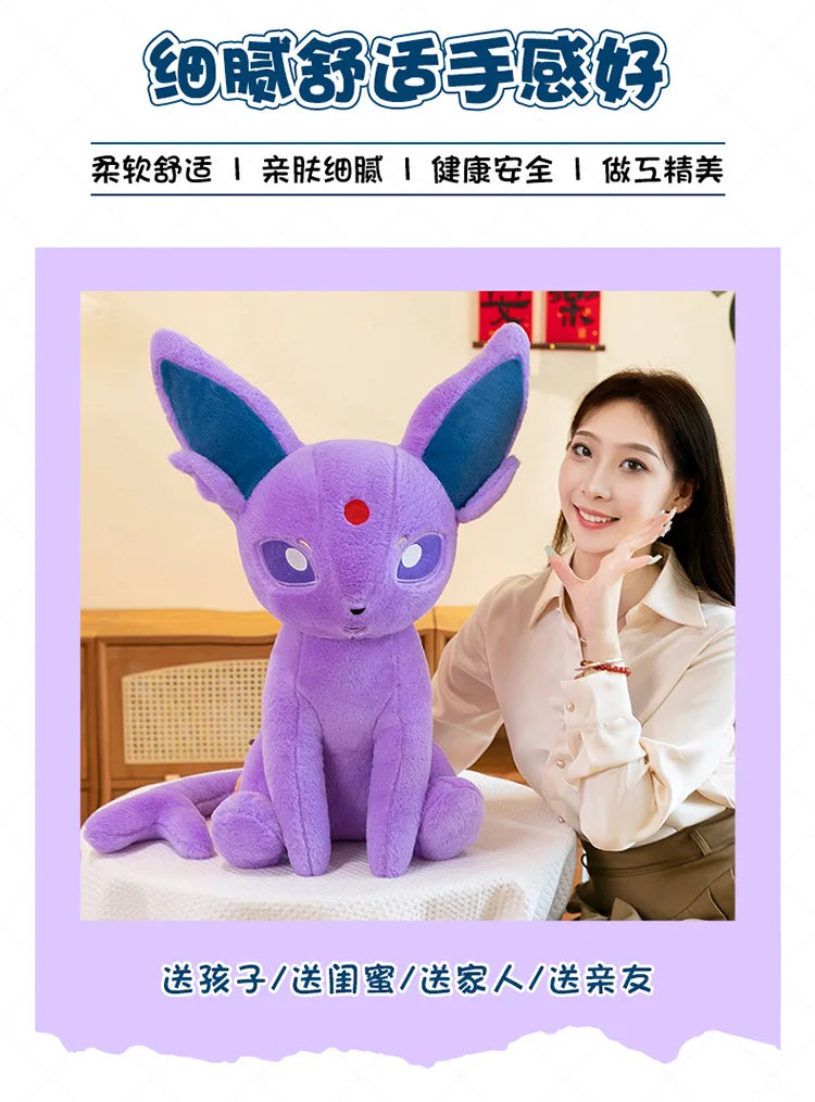 40/50/70CM Big Size Pokemon Espeon Plushies Cartoon Anime Soft Plush Pillow Doll Kawaii Stuffed Plushie Ornament Children Gifts