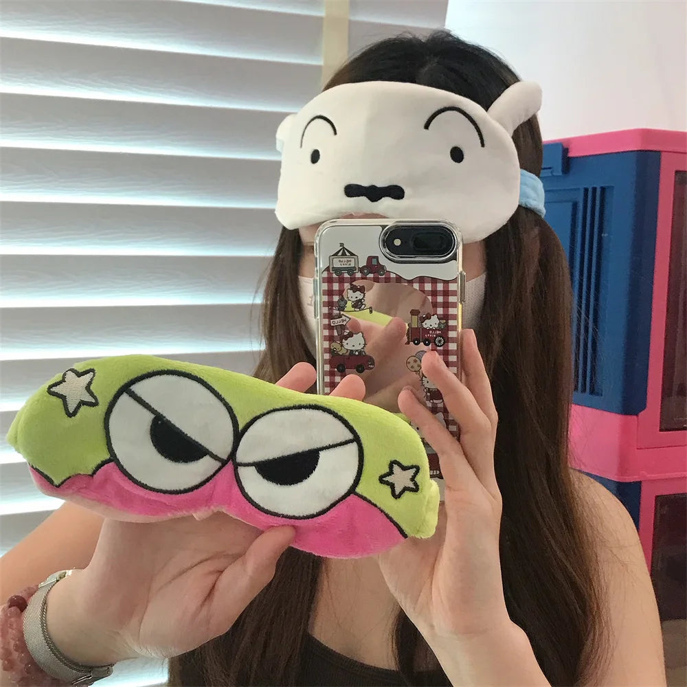 Crayon Shin Chan Eye Mask Plush Sleeping Eye Patch Cute Buriburizaemon Shiro Shading Sleep Eyepatch Girl Kids Eyeshade