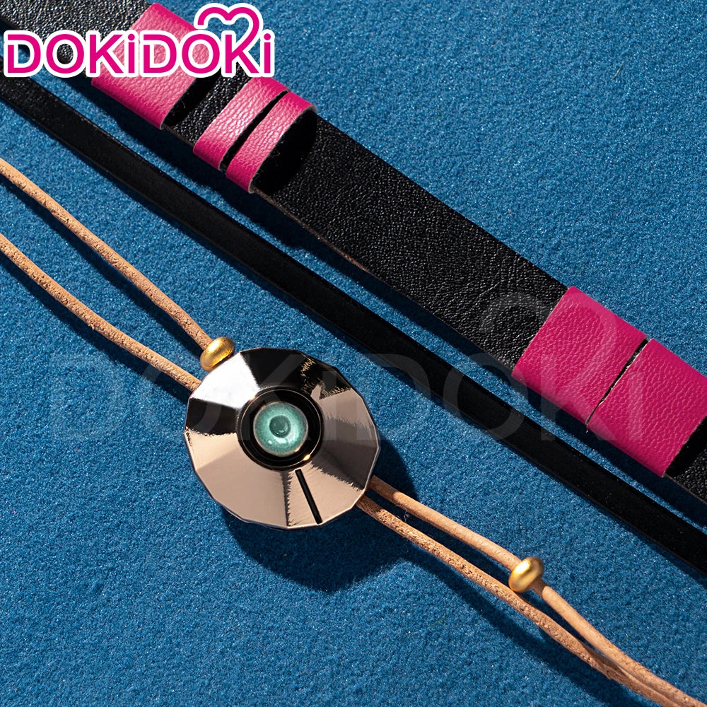 IN STOCK Jinxx Wig Game DokiDoki-R Women 38cm Hair Jinxx Cosplay Mask Tattoo Necklace Nails Bun Wig Luminous Ball Free Cap