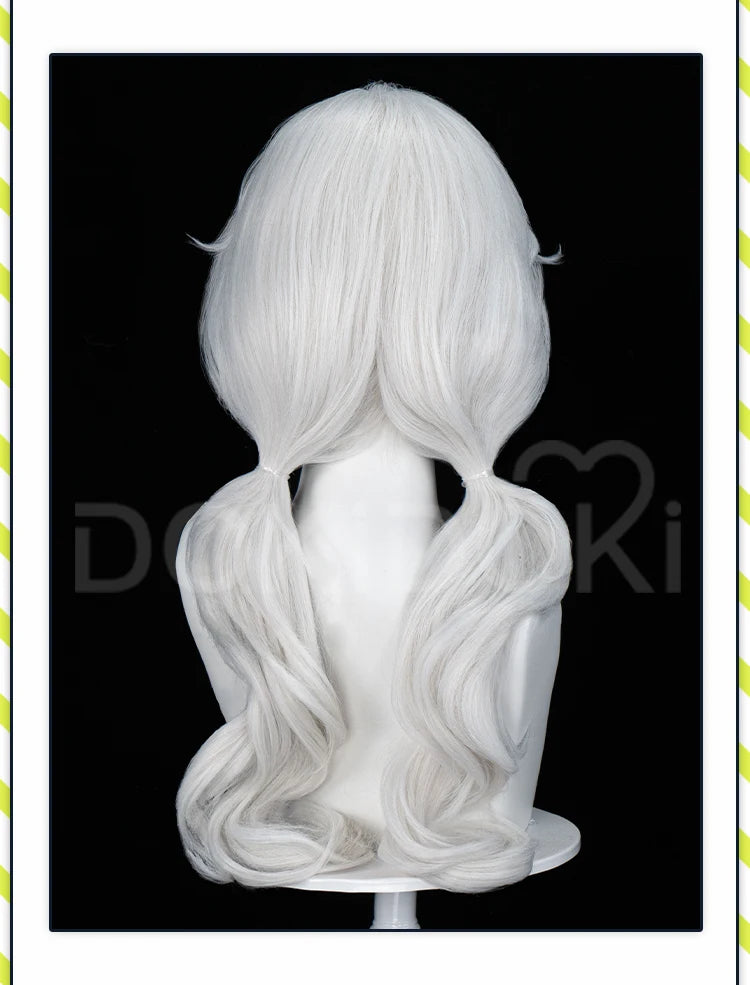 Charlotte Wiltshire Wig Game Hello Charlotte DokiDoki Women 70cm White Long Wig Charlotte Cosplay Free Cap