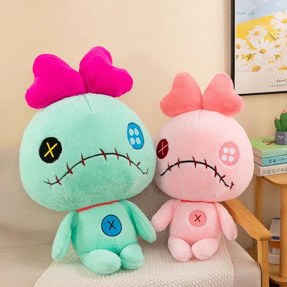 Disney Lilo & Stitch Scrump Plush Toys Anime Plushie Stich Dolls Kawaii Cartoon Pink Pillow Soft Stuffed Gift Children Christmas