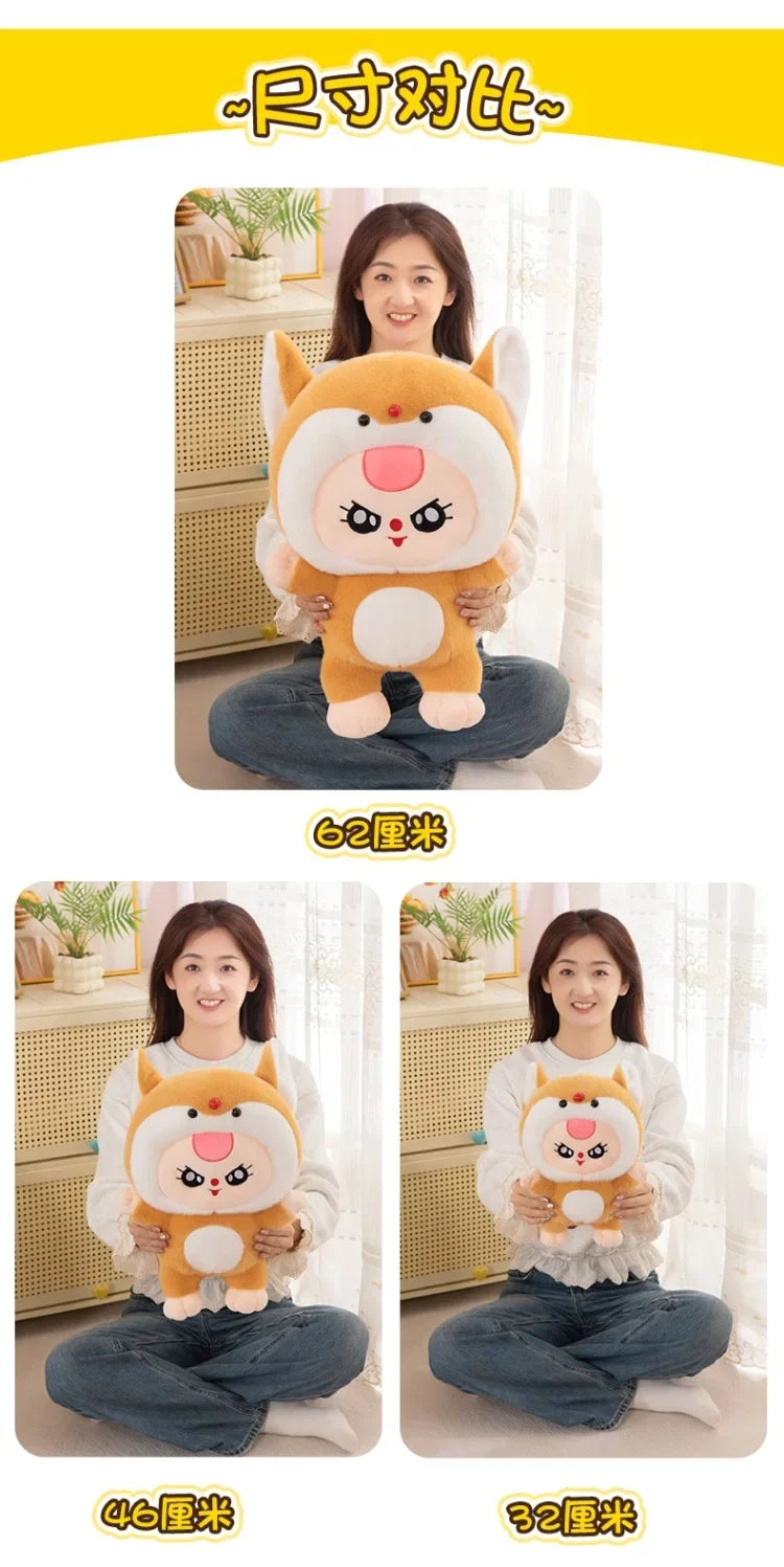 32/62cm Kawaii Baby Three Years Old Plush Doll Toy Baby Three Rabbit Series Stuffed Pillows Toy Ornaments Xmasgifts for Girls