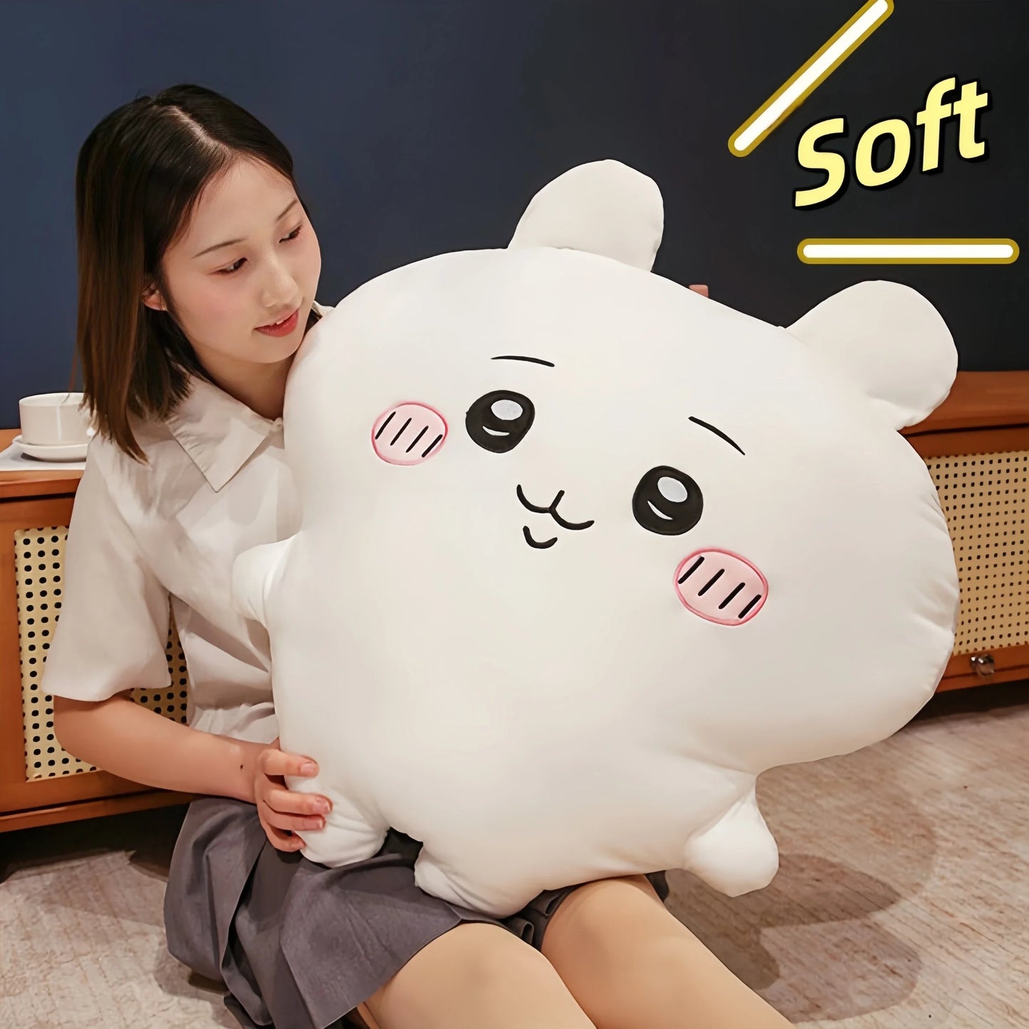 Very Soft Chiikawa Hachiware Usagi Back Cushion Big Size Cuddly Pillow Cartoon Stuffed Anime Sofa Bed Cushion Home Decor Gifts