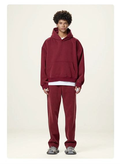 ZODF New 2025 Winter Man 350gsm Washed Fleece Hoodies Unisex Loose Boxy Style Hooded Pullovers Brand Outwears HY0041