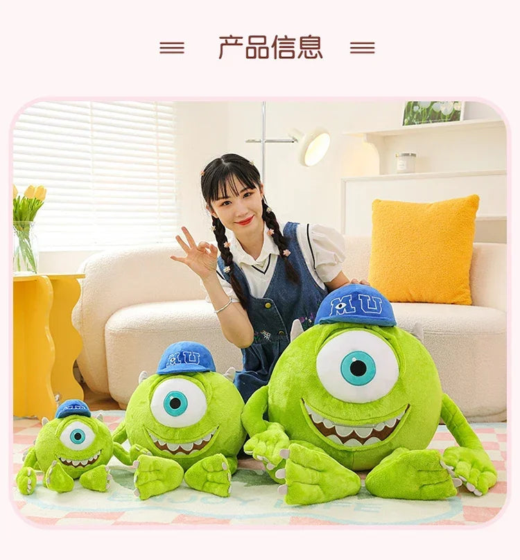 80cm Big Size Disney Mike Wazowsky Monsters University Monsters, Inc. Plushies Pillow Doll Stuffed Animal Cartoon Anime Toy Gift