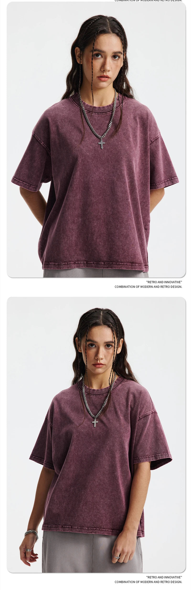 ZODF New Hip Hop Washed Cotton Boxy T-Shirts For Men Unisex Retro Loose Fit Basic Short Version T Shirt Brand Tops HY1076