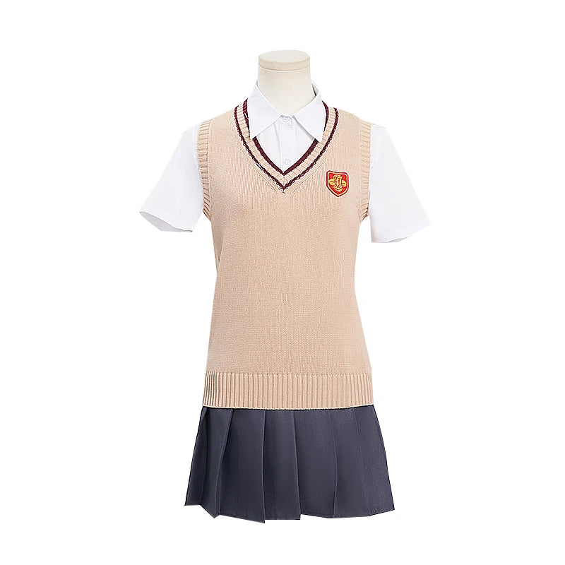Misaka Mikoto/ Shirai Kuroko Cosplay Anime Toaru Kagaku no Railgun DokiDoki-R Cosplay Costume Tokiwadai Middle School Uniform