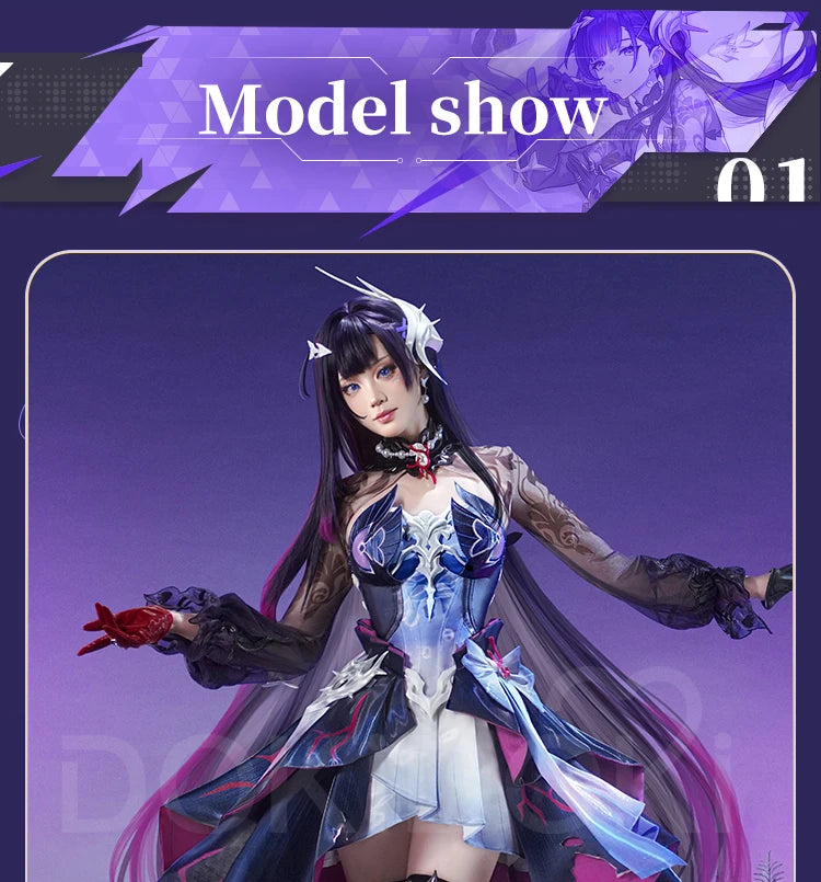 Hysilens Cosplay Costume Game Honkai: Star Rail DokiDoki-SR HSR Dress Hysilens Cosplay Halloween Costume