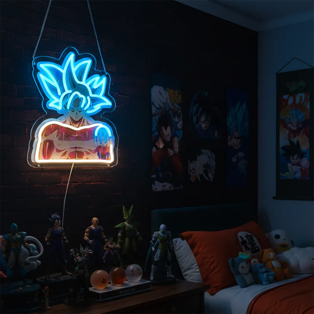 Custom Anime Acrylic Neon LED Light/Lamp Dragon Ball Z Artwork for Home Festival Decor Party Bar Hotel Salon Business Shop,Etc.