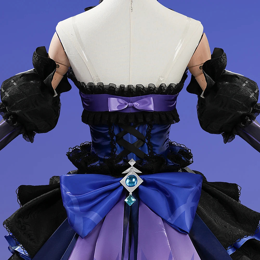 Genshin Impact Wonderland Manekina Cosplay Costume Candlelit Revelry Dress Hat Halloween Party for Women Girls Role Play Outfit