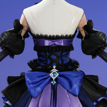 Genshin Impact Wonderland Manekina Cosplay Costume Candlelit Revelry Dress Hat Halloween Party for Women Girls Role Play Outfit