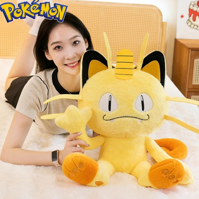 35/50CM Big Size Pokemon Meowth Plushies Cartoon Anime Plush Pillow Soft Doll Kawaii Stuffed Plushie Ornament Children's Gifts