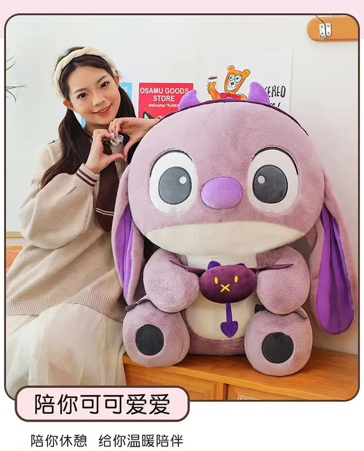 30CM-80CM Lilo & Stitch New Disney Plush Toy Cartoon Scrump Stuffed Doll Soft Anime Pillow Souvenir Kawaii Birthday Gift