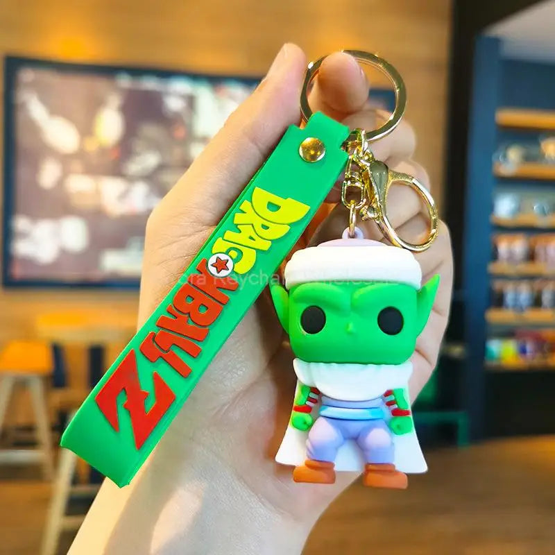 Kawaii Anime Dragon Ball Keychain Z Super Saiyan Son Goku Bulma Broly Piccolo Majin Buu Series Car Pendant Keyring Toys Gifts