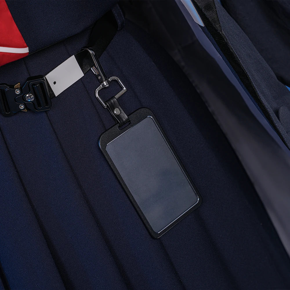 Wuthering Waves Chisa Cosplay Costume Wig Jacket Uniform Headwear Tattoo Sticker Socks Halloween Party for Women Girls Accessory