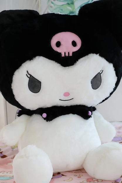 Big Size Sanrio Kuromi Series Plush Toys Kawaii Kuromi Stuffed Dolls Bedside Pillow Bay Window Large Cushion Gift For Kids