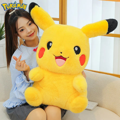 35/50/60/80CM Pokémon Pikachu Plushies Cartoon Anime Stuffed Kawaii Big Size Ornament Comfortable Soft Doll Children's Toys Gift