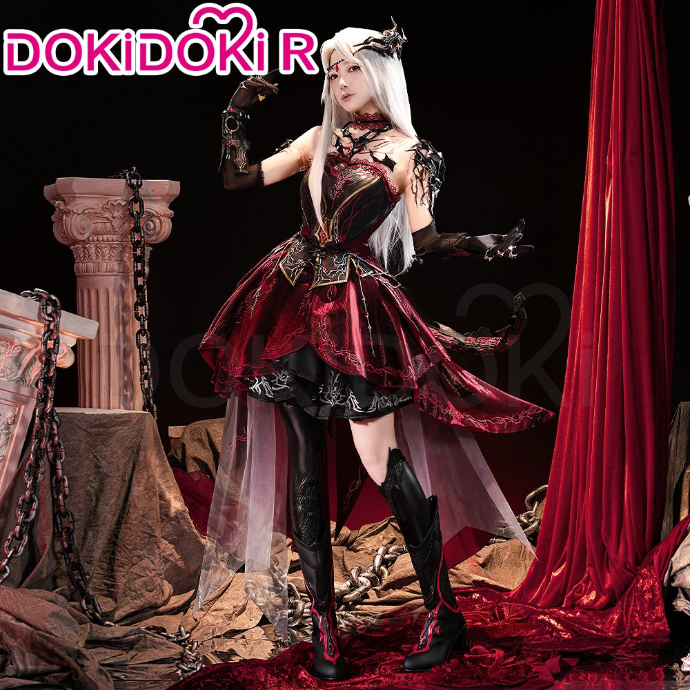 Abyss Lord Heroine Cosplay Costume Game Love and Deepspace【XS-2XL】DokiDoki-R Women Red Dress Halloween Qinche Sylus Plus Size