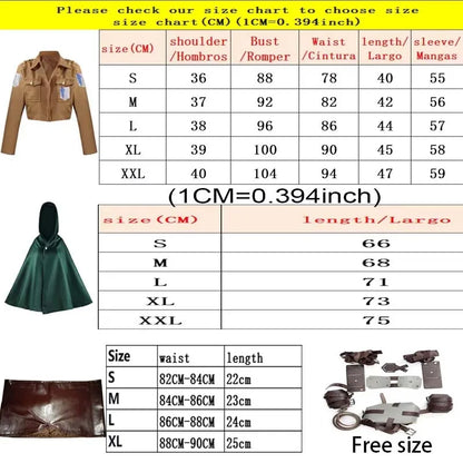 Attack On Titan Levi Ackerman Cosplay Set Adult Cotton Polyester