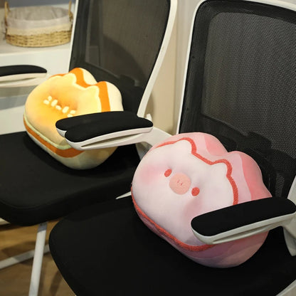 ZU 38cm Sweet Buns Donut Soft Toy Stuffed Cream Doughnut Plush Pillow Simulation Food Sofa Chair Cushion Kids Girl Gift