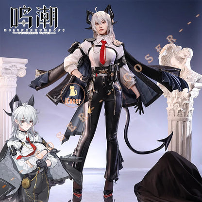 Wuthering Waves Zani Cosplay Costume Wig Uniform Metal Props Montelli Family Averardo Bank Ragunna Rinascita Halloween for Women