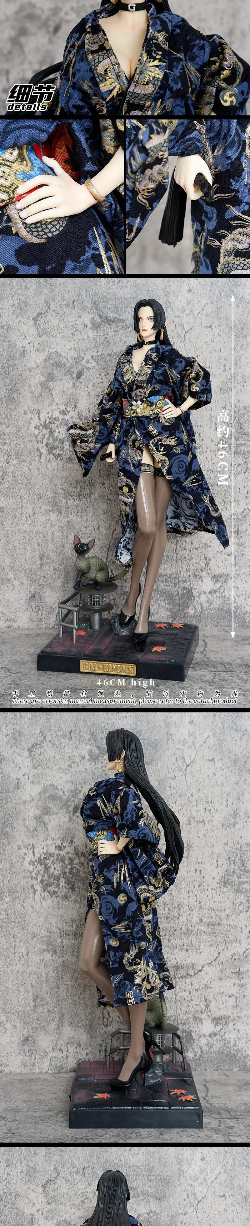 One Piece Anime Figure Uta Kimono Empress Boa Hancock High Quality Model Boutique Large Decorative Desktop Scene Collection Toys