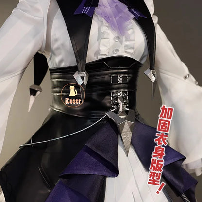 iCoser Zenless Zone Zero Vivian Cosplay Costume Dress Uniform Headwear Mockingbird Metal Props Halloween Party Women Carnival