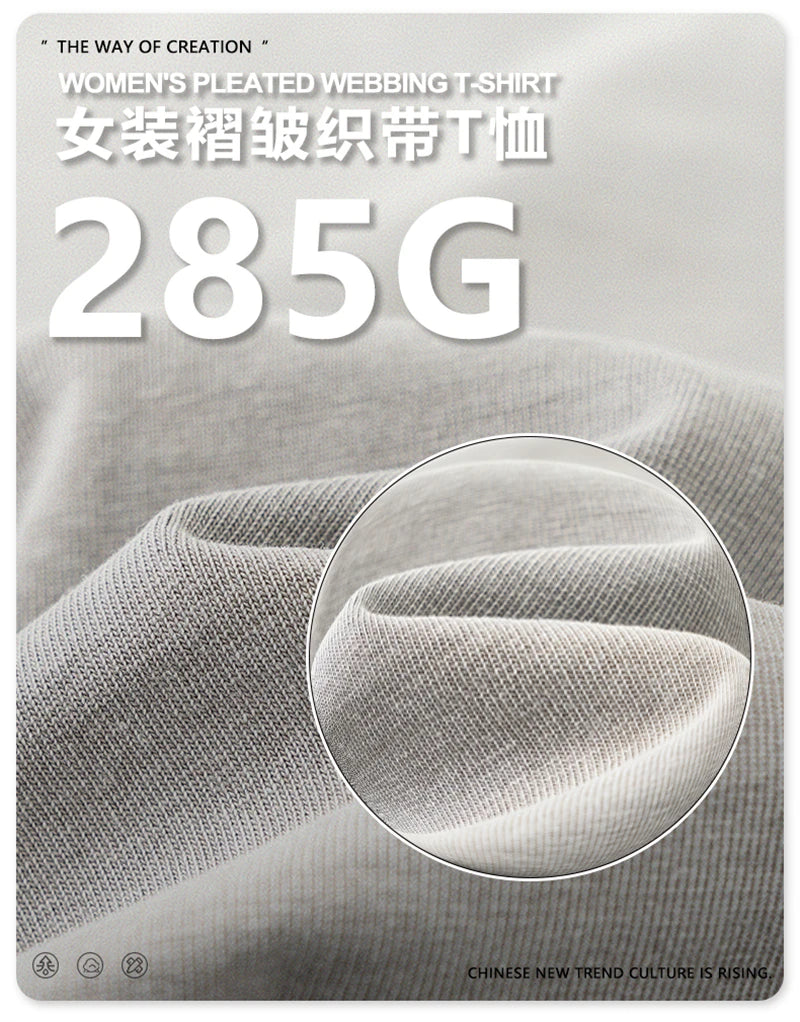 ZODF Retro 2025 Summer Women 285gsm T-Shirts Hotsweet Girls Sexy Slim Fit Washed Distressed T Shirt Brand Tees HY1013