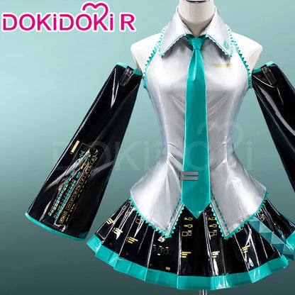 IN STOCK Mikuu Cosplay Costume DokiDoki-R Mikku Cosplay Women Cute Short Dress Costume Mikuu Cosplay Christmas