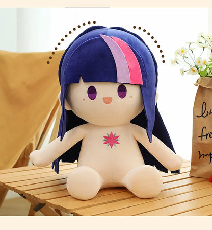 Kawaii 30/40/50cm  Movie Peripheral Cute Colorful Pony Cotton Doll Plush Toy Girl Soothing Sleep Pillow Birthday Gift Girl Doll