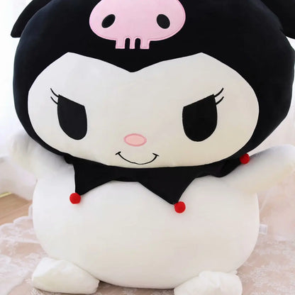 Big Size Sanrio Kuromi Stuffed Doll Melody Cinnamoroll Plush Toy Kawaii Anime Bedside Cushion Room Decoration Xmas Gift For Girl