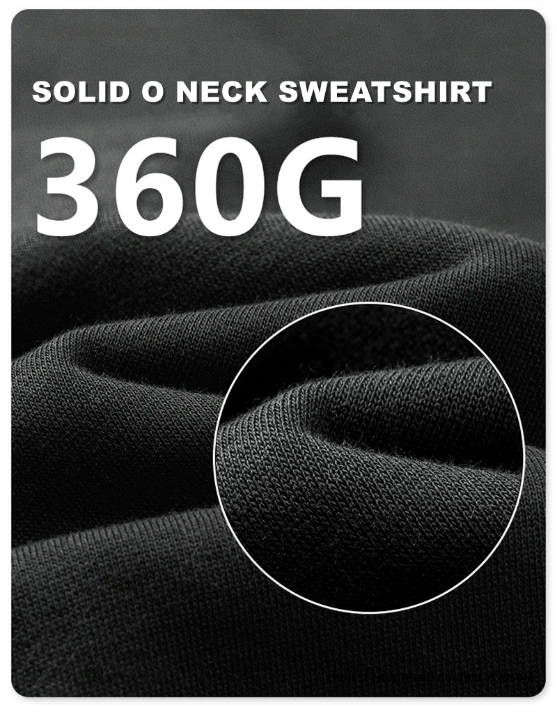 ZODF Fashion Autumn Men Solid 360gsm Sweatshirt Unisex Solid Loose Sport O Neck Pullovers Brand Clothes HY0938