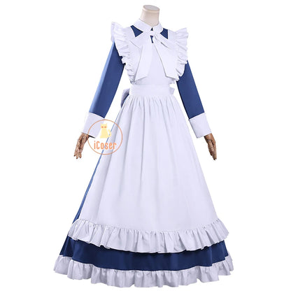 Anime Mechanical Marie Cosplay Costume Dress Maid Outfit Apron Headband Halloween Party for Women Girls Carnival Role Play Props