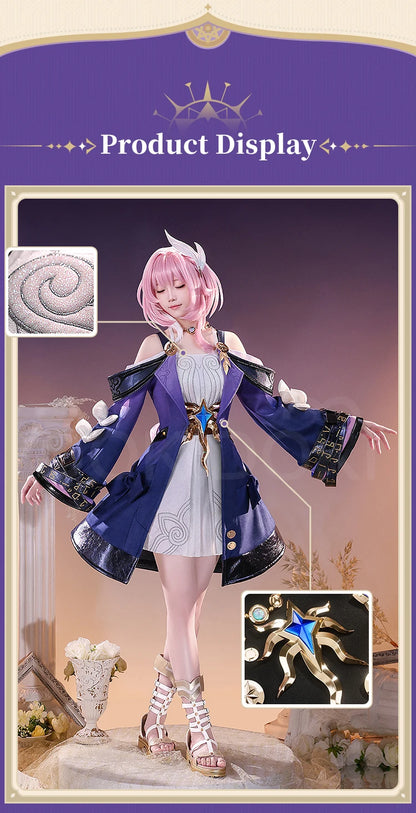IN STOCK Cyrene Cosplay Costume Game Honkai: Star Rail【S-2XL】DokiDoki-SR HSR Metal Accessories Cyrene Wig Plus Size