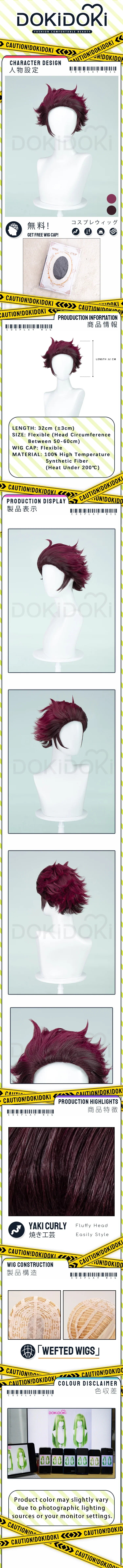 IN STOCK Tanjirouu Nezukoo Zenitsuu Mitsurii Shinobu Akazaa Wig Cosplay AnimeDokiDoki Women Tamayoo Hairpin Demon Free Wig Cap