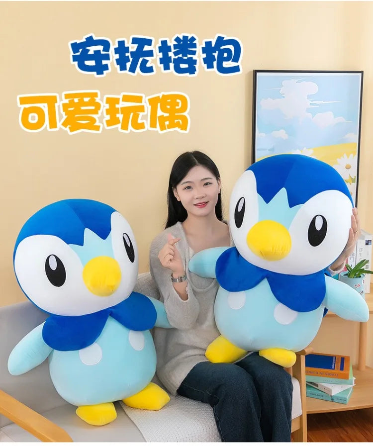 Pokemon Kawaii Piplup Plush Toys Cute Cartoon Stuffed Soft Toys Anime Penguin Plushie Big Doll Throw Pillow Kids Birthday Gift