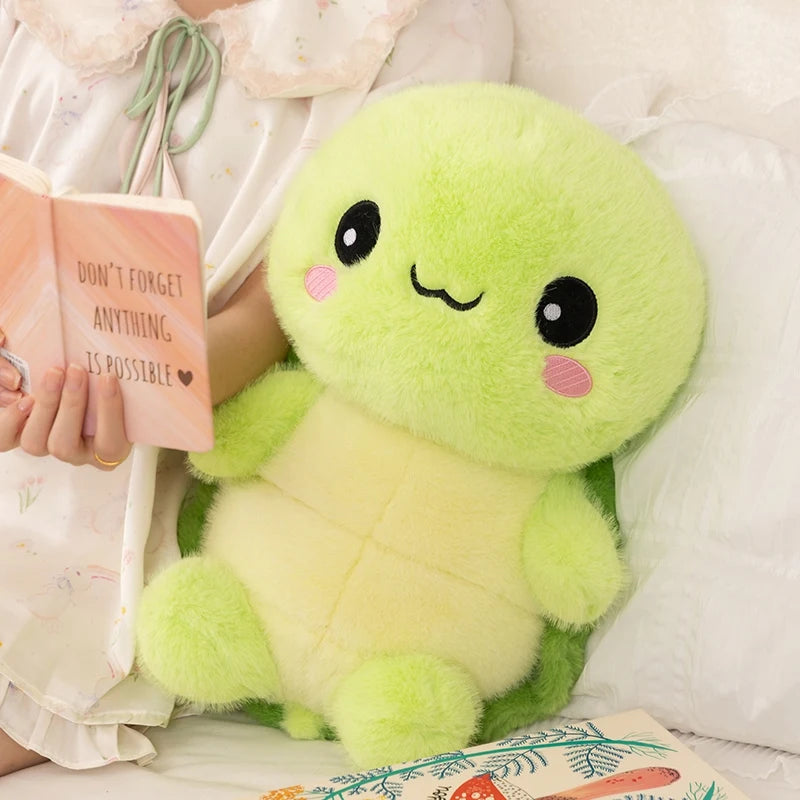 30/40cm Cute Green Turtle Plushies Hug Pillow Big Eyes Kawaii Tortoise Soft Toy Birthday Gift For Girl Friend Sleep Companion