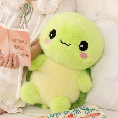 30/40cm Cute Green Turtle Plushies Hug Pillow Big Eyes Kawaii Tortoise Soft Toy Birthday Gift For Girl Friend Sleep Companion