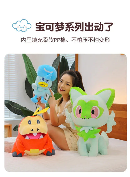 Pokemon Plushie Toys Sprigatito Quaxly Fuecoco Pokémon Scarlet and Violet Anime Plush Stuffed Dolls Christmas Gift for Childrens